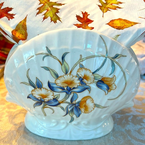 Ansley Just Orchids Fine English China Napkin holder/vase. - Picture 3 of 7